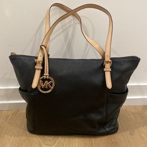 Black and Tan Michael Kors purse